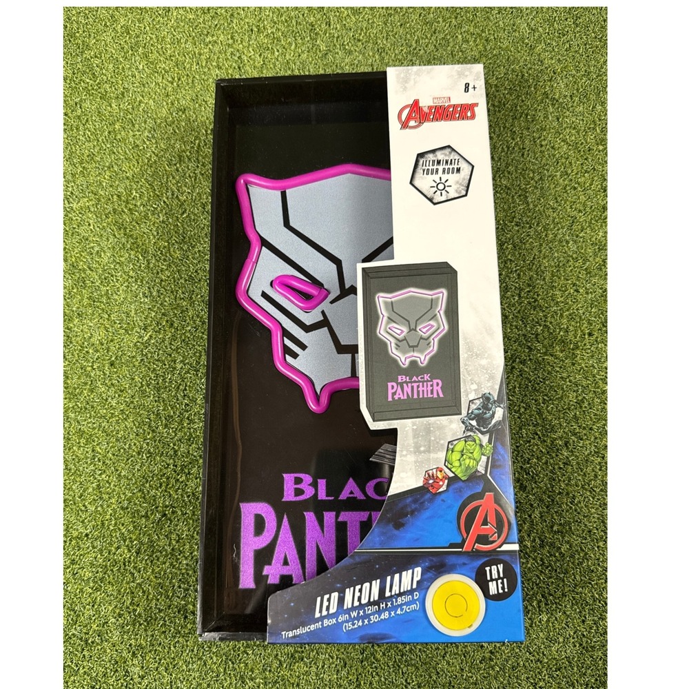 Marvel Avengers Black Panther LED Neon Lamp 12in USB Light NWT‎